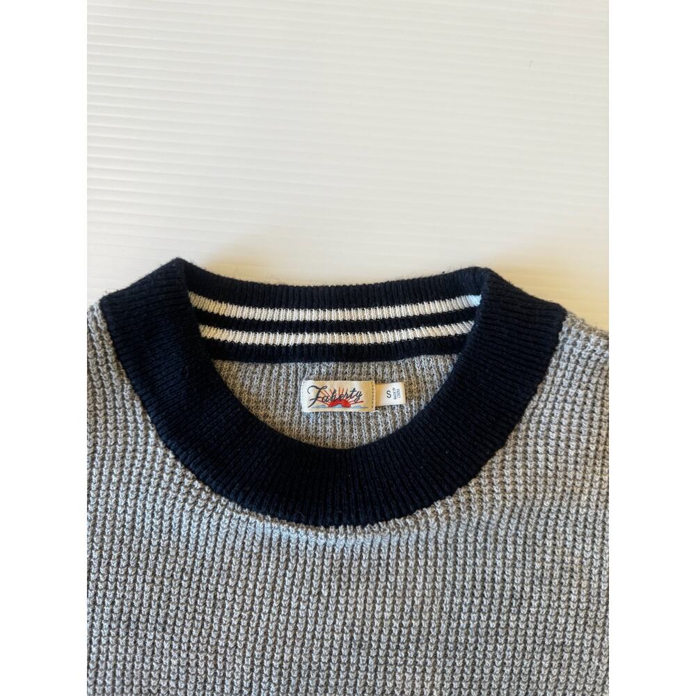 Faherty Throwback Crewneck Sweater Womens’ Small Gray Organic Cotton Cashmere - Picture 4 of 16